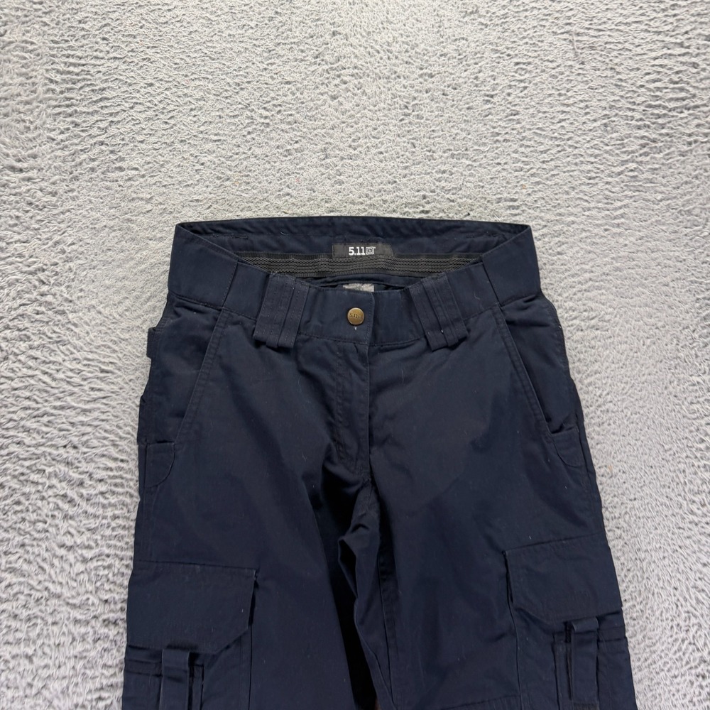5.11 Tactical Pant Women's 6 Blue Ripstop Cargo Straight Leg Workwear Utility - Picture 2 of 10